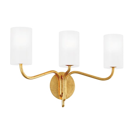Troy Lighting Juniper 3 Light Bath And Vanity 24 In. Gold Leaf B7493-GL