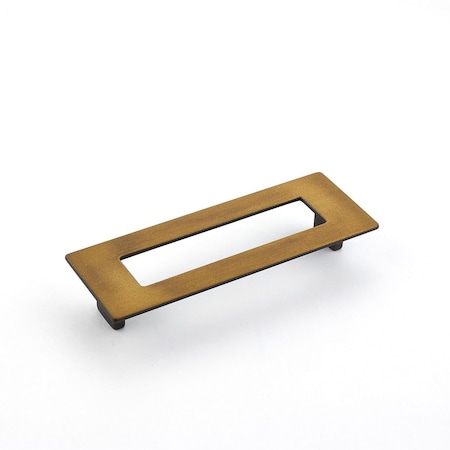 Schaub 128mm Center to Center Rectangular Finestrino Cabinet Pull Burnished Bronze Finish 445-BRBZ