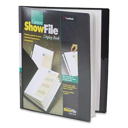 Cardinal 8-1/2x11" ShowFile Binder, 12 Pockets, Black 50132CB