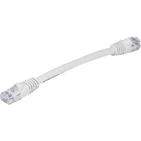 Monoprice Patch Cord, Cat 6, Booted, White, 0.5 ft. 7506