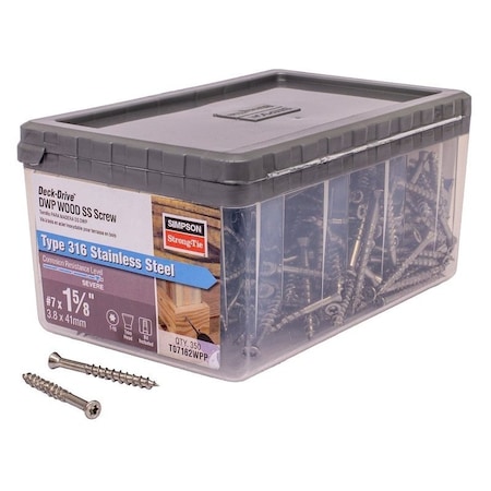Simpson Strong-Tie Deck-Drive DWP Screw, No 7 Thread, 1-5/8 in L, Box ...