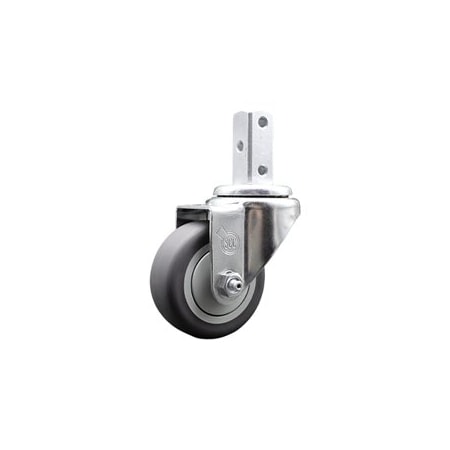 Service Caster 3.5 Inch Thermoplastic Rubber Wheel Swivel 7/8 Inch Square Stem Caster SCC SCC-SQ20S3514-TPRB-78