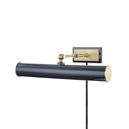 Mitzi Holly 2 Light Picture Light 5.5 In. Aged Brass/Navy HL263202-AGB/NVY