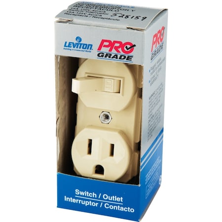 Leviton Ivory 15A Heavy-Duty Switch & Outlet 52250IS