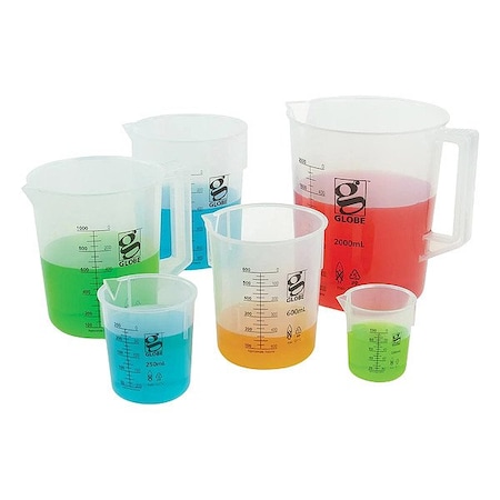 Zoro Select Beaker, Plastic, Colorless 3650-5M