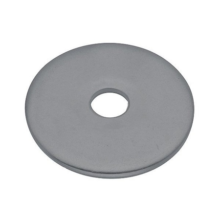 Zoro Select Flat Washer, For Screw Size 3/8 in , PVC Not Applicable Finish, 10 PK WAS38EW1.75PVC