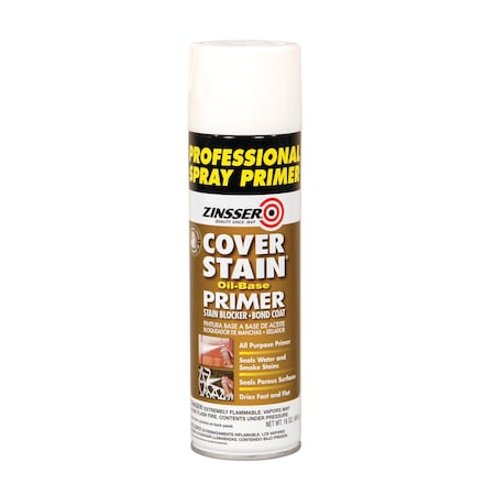 Zinsser Spray Primer . White, 16 oz Spray, Aerosol Can, Flat 3609