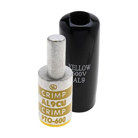 Polaris Pin Terminal, 600 V, Rubber Insulated, Yellow PTO-600