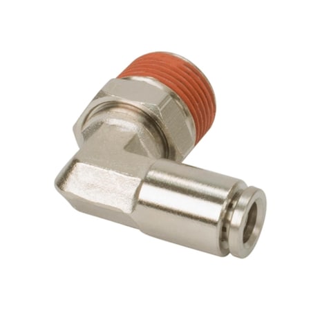 Hands On 0.37 in. NPT M to 0.12 in. Airline 90 deg Swivel Elbow Fitting - DOT Approved - 2 Piece HA3882214