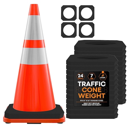 Xpose Safety Traffic Cone Weight, 7 lbs., 24PK TCW-7LB-24-X