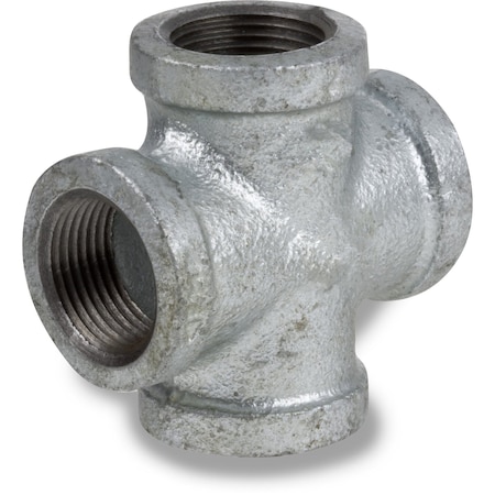 Usa Industrials Pipe Fittings - Galvanized Malleable Iron - Class 150 - Cross - 1-1/4in NPT Female ZUSA-PF-20883