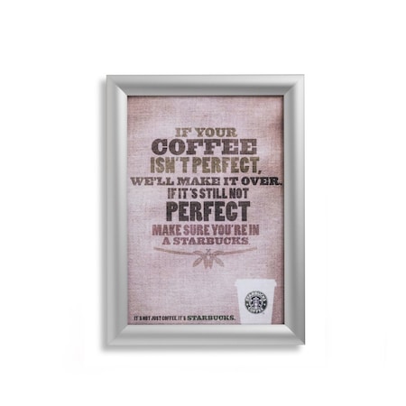 Deflecto Wall Mount Snap Frame, 8.5x11, Slvr 690001S