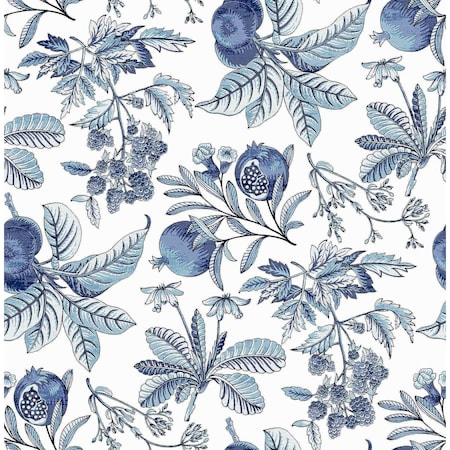 A-Street Prints Cecilia Blue Fruit Wallpaper 4120-26811