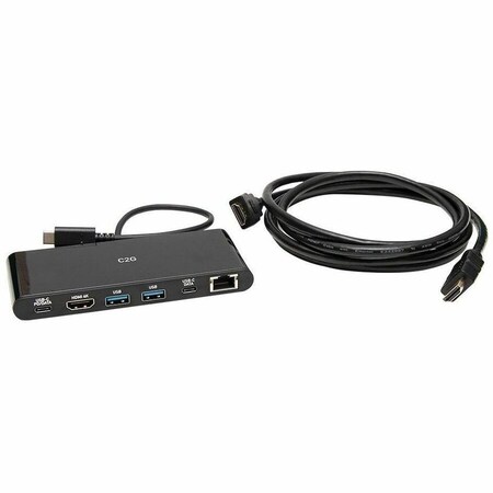 C2G USB-C 6-in-1 Mini Docking Station Bundle for Laptops C2G54479
