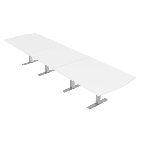 Skutchi Designs 16 Person Conference Table With Power Unit | 16' Arc Rectangle Table | Harmony Series HAR-AREC-48X192-T-W960-NA