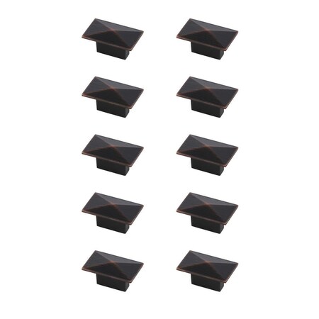 Plaza 2 in. Perry Oil-Rubbed Bronze Rectangle Knob, Set of 10 PL2952348