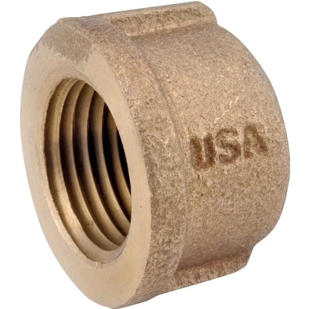 Anderson Metals Pipe Cap, 3/4 in, IPT, Brass, Red, 200 psi Pressure 738108-12