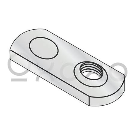 Oxoxo M6X1.0 Metric Weld Nut with One Projections Steel Plain, 1000PK 398289