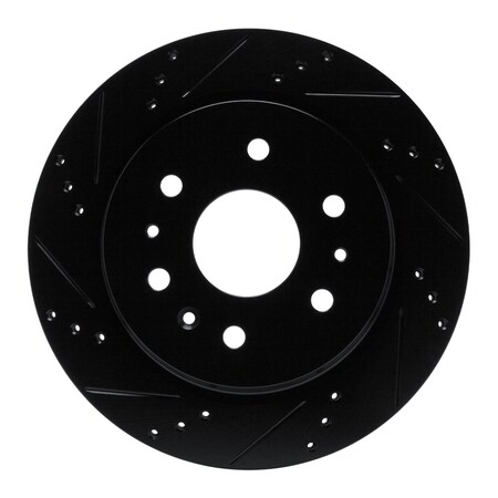 Dynamic Friction Co DFC Brake Rotor - Drilled and Slotted - Black 633-47081L