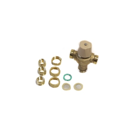 Watts Mixing Valve, 80-120F, Threaded, 1/2" 0559116