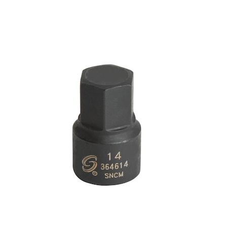 Sunex 3/8 in Drive 14Mm Stubby Impact Hex Driver  364614