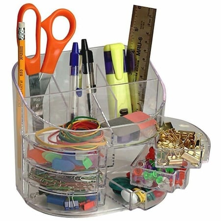Officemate Desktop Organizer, Clear, 5 3/4" H 22824