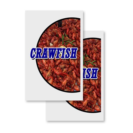 Signmission Crawfish, Vinyl Decals Only 24 Inch x 36 Inch, Vinyl Decal, 2PK DSB-2436-2PACK-Crawfish