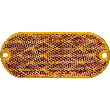 Pm Company V480 Oblong Reflector, Amber Reflector, 19 in W Reflector, 433 in H Reflector V480A