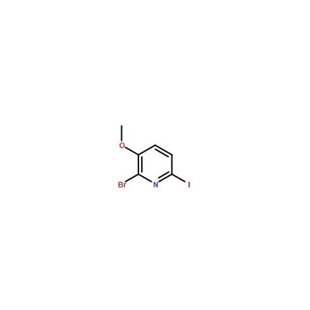 Ak Scientific 2-Bromo-6-iodo-3-methoxypyridine (25g), CAS 321535-37-9 0163AE-25g