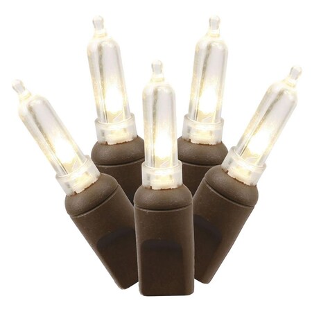 Vickerman LED Brown Wire Italian End Connecting 34 ft. Long Light Set with Warm White Lights X4B7101