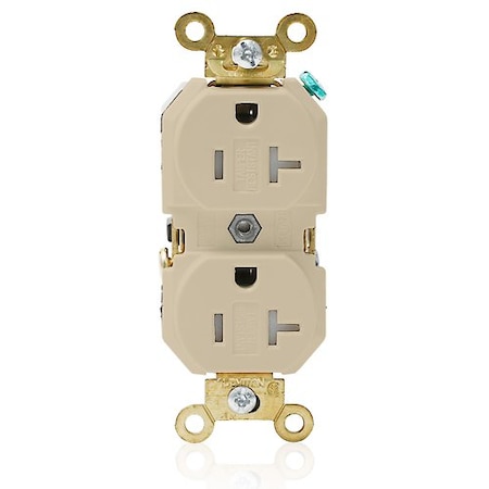 Leviton PlugsandRcptcls, 20A, 125VAC, Ivory, Nylon 5362-SGI