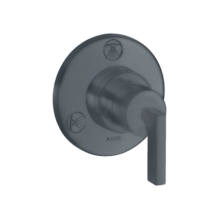 Axor Citterio Diverter Trim Trio/Quattro in Brushed Black Chrome 39931341