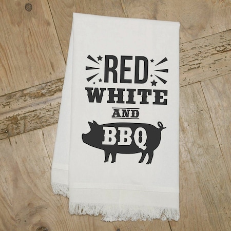 Second Nature By Hand Second Nature Red Wht & BBQ Kitchen Towel MSTWLNR063