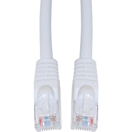 Cable Wholesale Cat5e White Copper Ethernet Patch Cable, Snagless/Molded Boot, POE Compliant, 100 foot 10X6-091HD