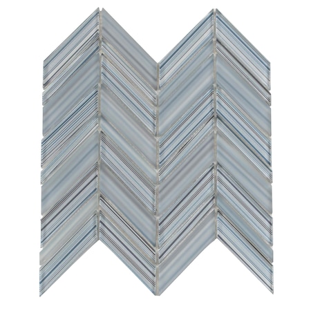 Apollo Tile Blue Gray 10.4 in x 10.4 in Glass Glossy, Matte Floor and Wall Mosaic Tile 3.76 sqft/case, 5PK APLICL8806A