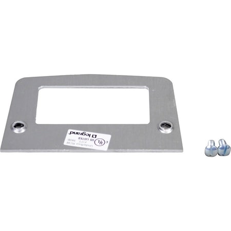 Wiremold GFCI Faceplate Fitting, Gray, Aluminum 500-GFI