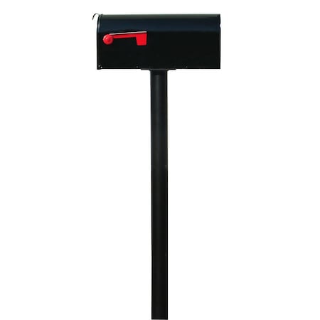 Qualarc The Hanford Single Mailbox Post System, Black - 69 x 6.5 x 19 in. HPST1-000-E1