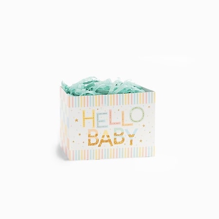 Nashville Wraps Hello Baby Basket Box, Small 6.75x4x5, 6PK HBABS