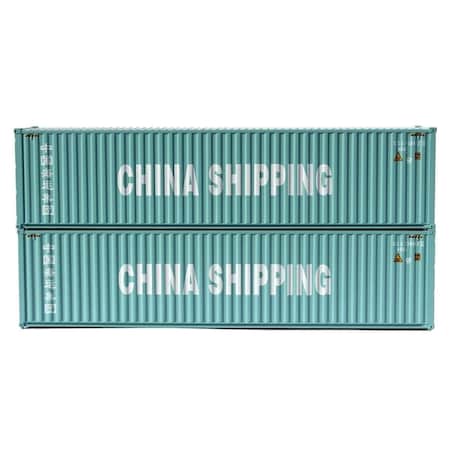 Jacksonville Terminal N Scale 40 China Ship High Cube Corrugated Containers, 2PK JTC405076