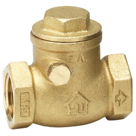Gourmetgalley 240-2-34-34 0.75 in. Brass Threaded Swing Check Valve GO575391