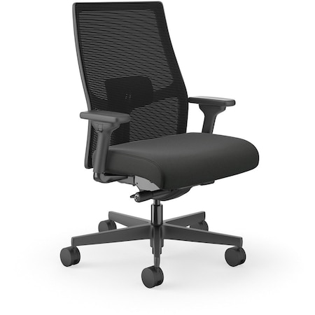 Hon Ignition 2.0 Mesh Mid-back Big & Tall Task Chair - Black Seat Color - Vinyl Seat Material - Black I2BTVMU10BTN