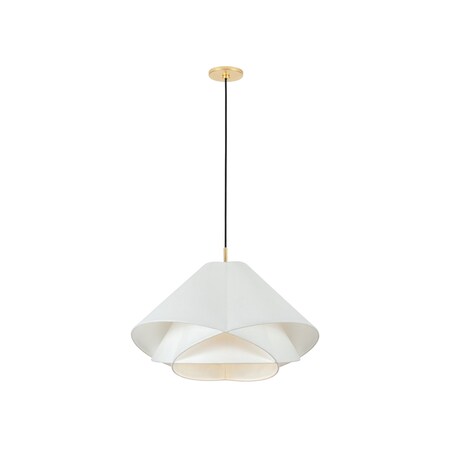 Troy Lighting Edna 25.25in wide 1 Light Pendant in Vintage Gold Leaf F2825-VGL
