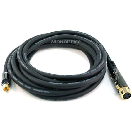 Monoprice 15ft Premier Series XLR Female to RCA Male 16AWG Cable (Gold Plated) 4787