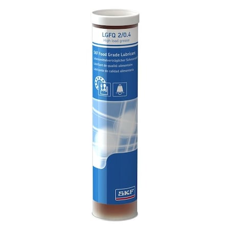 Skf Food Grade GreaseSynthetic Base, 284 Degrees F Max Op Temp, Brown LGFQ 2/0.4