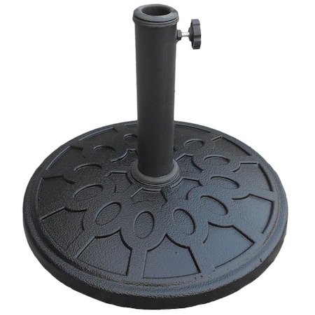 Seasonal Trends Seasonal Trends 69327 Umbrella Base, 17-1/2 in Dia, 17-1/2 in L, 13 in H, Resin/Steel/Plastic, Black 69327