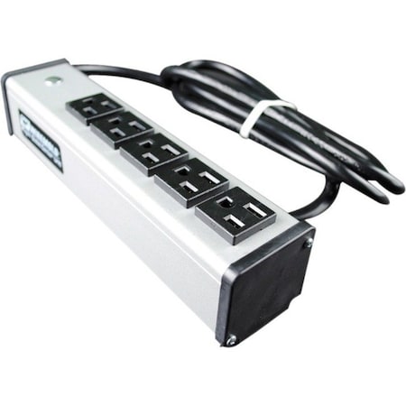 Wiremold Power Strip, SJT, 5-15P, 6 ft. UL100BC*