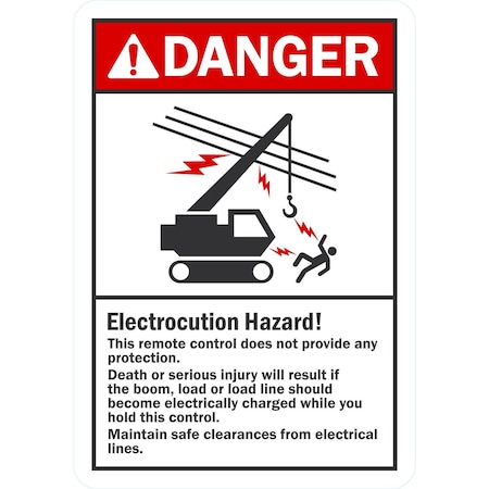 Lyle Electrocution Hazard!, 7x10, Non-Reflective, White G-17228-ND_7x10