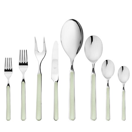 Mepra Fantasia Flatware Set - 43 Pieces - Sage 10S622043