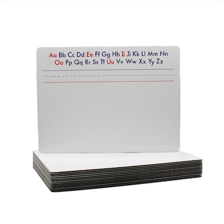 Flipside 9 x 12 Two Sided Alphabet Magnetic Dry Erase Board Class Pack of 12 11278