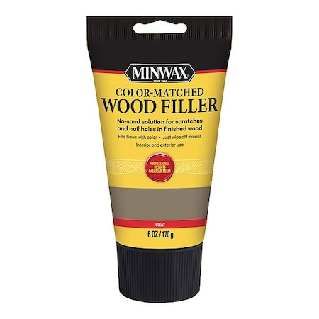 Minwax Wood Filler, Gray, 6 oz, Tube 448550000
